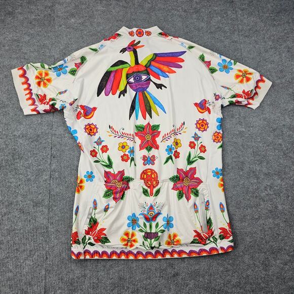 Cycology Cycling Jersey Womens 3XL Frida Floral Bird Performance Bike Shirt - Picture 2 of 8